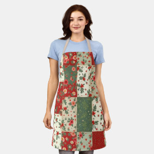 Süßes vintage-inspiriertes Weihnachts-Quilt-Muster Schürze