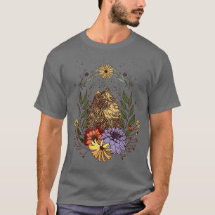 Süßes Vintage-Katz- und Blumen-Happy-Cat-Month-T-S T-Shirt