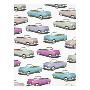 Süßes vintage klassisches Auto-Muster Fotodruck