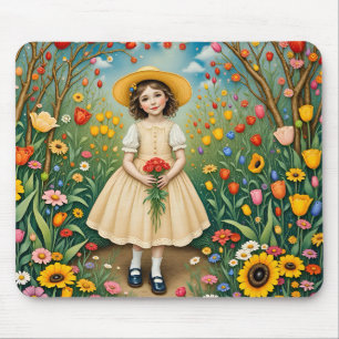 ~ Süßes Vintage-Mädchen ~ Mousepad