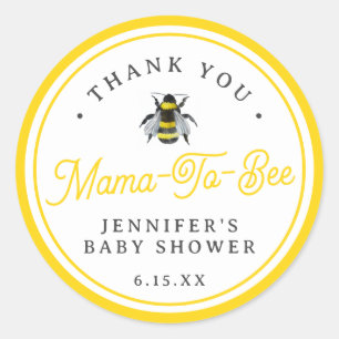 Süßes Vintage-Mama-To-Bee-Baby-Shower-Mitbringsel Runder Aufkleber