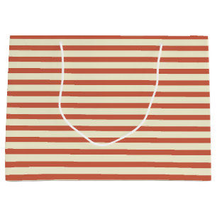 Süßes vintage rotes und weißes Streifenmuster Große Geschenktüte