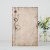 Süßes Vintages Briefpapier (Stehend Vorderseite)