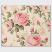 Süßes Vintages Englisch Rose Geschenkpapier (Flach)