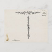 Süßes Vintages Kind, Osterhasen & Eier Postkarte (Rückseite)