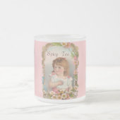 Süßes Vintages Mädchen Mattglastasse (Mittel)