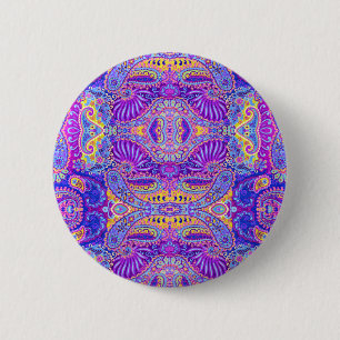 Süßes violettes Paisleymuster Button