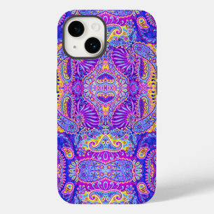 Süßes violettes Paisleymuster Case-Mate iPhone 14 Hülle