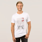 süßes Vogelbild  Tri-Blend Shirt (Vorderseite voll)