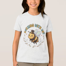 Süßes, vor Freude summendes Honigbienen-T-Shirt fü