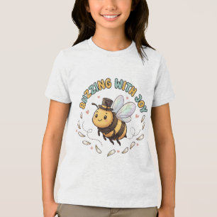 Süßes, vor Freude summendes Honigbienen-T-Shirt fü Tri-Blend Shirt
