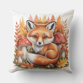 Süßes Wald-Fuchs-Cottagecore Kissen
