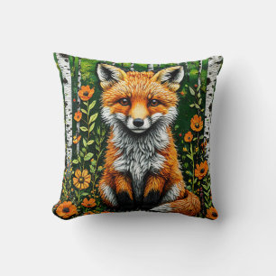 🦊🌲 Süßes Wald-Fuchs-Gemütlichkeits-Dekor-Geschen Kissen