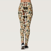 Süßes Wald-Igel- und Pilzmuster Leggings (Rückseite)