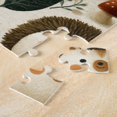 Süßes Wald-Igel- und Pilzmuster Puzzle (Seite)