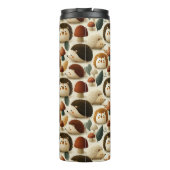 Süßes Wald-Igel- und Pilzmuster Thermosbecher (Rückseite)