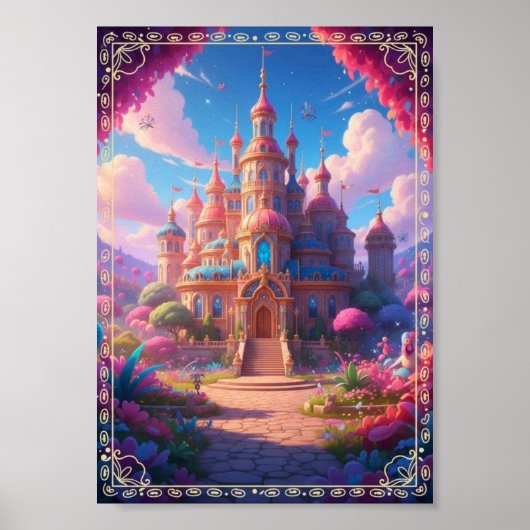 Süßes Wald Reh Magisches Fantasy-Poster Poster (Vorne)