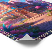 Süßes Wald Reh Magisches Fantasy-Poster Poster (Ecke)