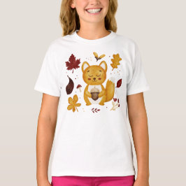 Süßes Waldhörnchen mit Eichel-Aquarell für Kinder  T-Shirt