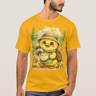 Süßes Waldküken-T-Shirt Kawaii Baby Vogel Fanta T-Shirt