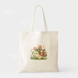 Süßes Waldschildkröten-Cottagecore-Kawaii-Design Tragetasche