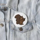 Süßes Waldtier Eichhörnchen mit Eichel Button (Beispiel)