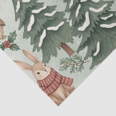 Süßes Waldtier-Winterwald-Muster Seidenpapier (Detail)