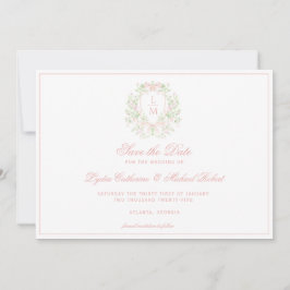 Süßes Wappen mit rosa Bogen Save The Date