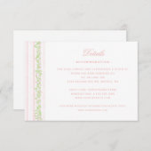 Süßes Wappen mit rosa Rosa Details Dankeskarte (Vorne/Hinten)