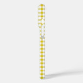 Süßes warmes gelbes Gingham-Muster Case-Mate iPhone Hülle (Rückseite / Links)