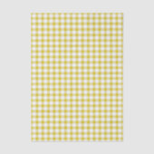 Süßes warmes gelbes Gingham-Muster Seidenpapier (Vorderseite)