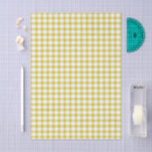 Süßes warmes gelbes Gingham-Muster Seidenpapier (Handwerk)