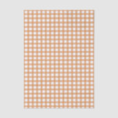 Süßes warmes orange Gingham-Muster Seidenpapier (Vorderseite)