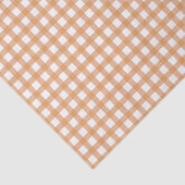 Süßes warmes orange Gingham-Muster Seidenpapier (Ausschnitt)