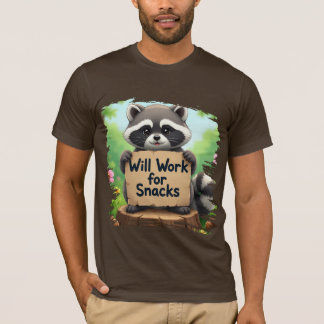süßes Waschbär-Design mit lustigem Zitat T-Shirt
