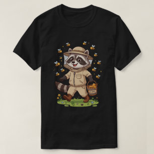 Süßes Waschbär-Imker-T-Shirt-Design T-Shirt