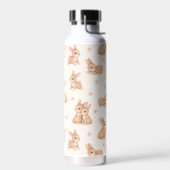 Süßes Wasserfarb-Hasen-und-Blumen-Muster Trinkflasche (Links)