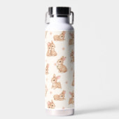 Süßes Wasserfarb-Hasen-und-Blumen-Muster Trinkflasche (Vorne)