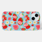 Süßes Wasserfarbe-Erdbeermuster nahtlos Case-Mate iPhone Hülle (Rückseite (Horizontal))