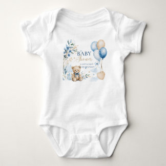 Süßes Wasserfarben-Baby-Shower-T-Shirt | Blauer St Baby Strampler