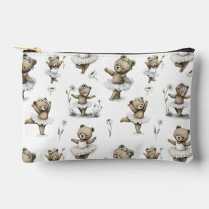 Süßes Wasserfarben-Ballerina-Bär-Design in Tutus Zubehörtasche