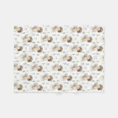 Süßes Wasserfarben-Blumenmädchen-Muster Baby Fleec Fleecedecke (Vorderseite (Horizontal))