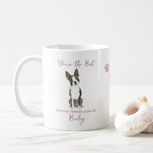 Süßes Wasserfarben-Boston-Terrier-Bild der besten Kaffeetasse