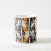 Süßes Wasserfarben-Corgi-Hund-Muster Kaffeetasse (Mittel)