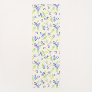 Süßes Wasserfarben-Heidelbeer-Botanik-Muster Yogamatte