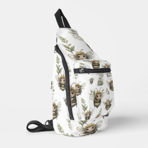 Süßes Wasserfarben-Hummeldesign   Sanfte Pastellbi Crossbody Bag