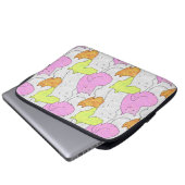 Süßes Wasserfarben-Katzen-Doodle-Muster Laptopschutzhülle (Vorne Knopf)