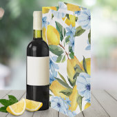 Süßes Wasserfarben Lemon & Blume Weinbeutel Geschenktüte Für Weinflaschen