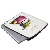 Süßes Wasserfarben-Patchwork-Geist Halloween Laptopschutzhülle (Vorne Knopf)