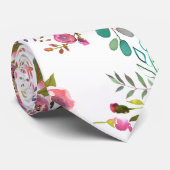 Süßes Watercolor-Blumen-Rosen-Muster Krawatte (Gerollt)